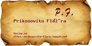 Prikosovits Flóra névjegykártya